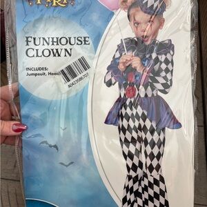 Funhouse Clown Kids Costume - Black and White